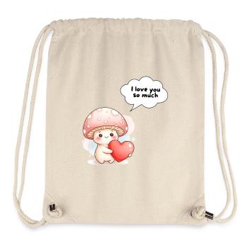 Süßes Pilzliebesdesign Ich liebe dich - Stanley/Stella recycelter Gym Bag - Naturweiß - Vorne