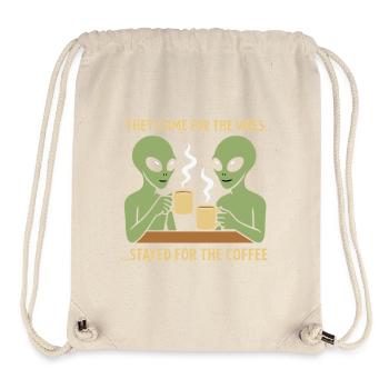 Amateurs de café extraterrestres - Sac à cordon recyclé Stanley/Stella - blanc naturel - Devant
