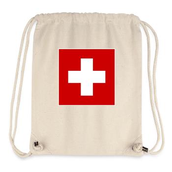 SCHWEIZ SWISS SWITZERLAND EUROPA SPORT FAN - Stanley/Stella Recycled Gym Bag - natural - Front