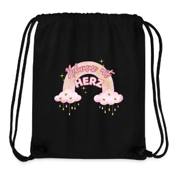 Hebamme mit Herz Regenbogen - Stanley/Stella recycelter Gym Bag - Schwarz - Vorne