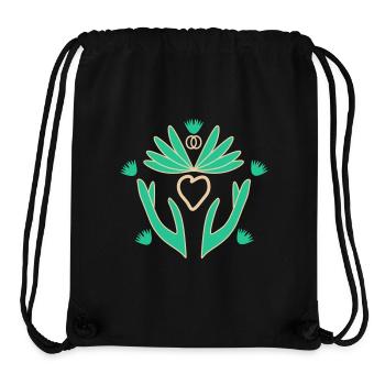 Einheit Lotusblume - Stanley/Stella recycelter Gym Bag - Schwarz - Vorne