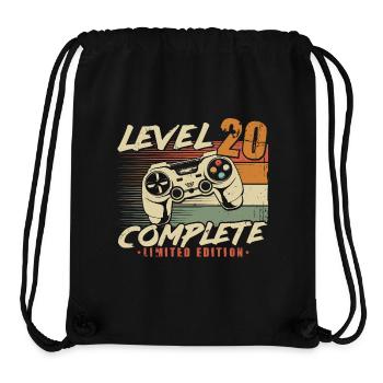 20. Geburtstag Level 20 Complete 20 Jahre - Stanley/Stella recycelter Gym Bag - Schwarz - Vorne
