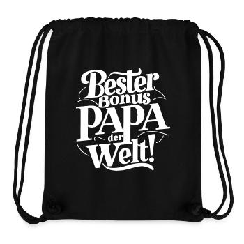 Bester Bonus Papa - Stanley/Stella recycelter Gym Bag - Schwarz - Vorne