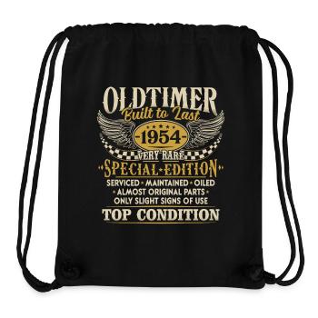 Oldtimer 1954 Jahrgang geboren Geburtstag Geschenk - Stanley/Stella recycelter Gym Bag - Schwarz - Vorne