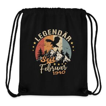 Legendary since February 1940 Birthday 1940 - Stanley/Stella Recycled Gym Bag - black - Front