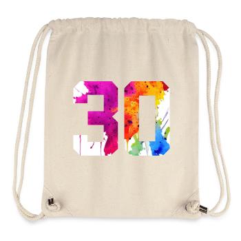 NUMBER 30 YEARS OLD 30TH BIRTHDAY - Stanley/Stella Recycled Gym Bag - natural - Front