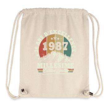 Jahrgang 1987, Geburtstagsgeschenk 36 Jahre - Stanley/Stella recycelter Gym Bag - Naturweiß - Vorne