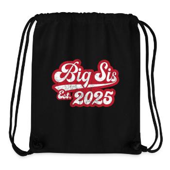 Big Sis Est 2025 - Stanley/Stella recycelter Gym Bag - Schwarz - Vorne
