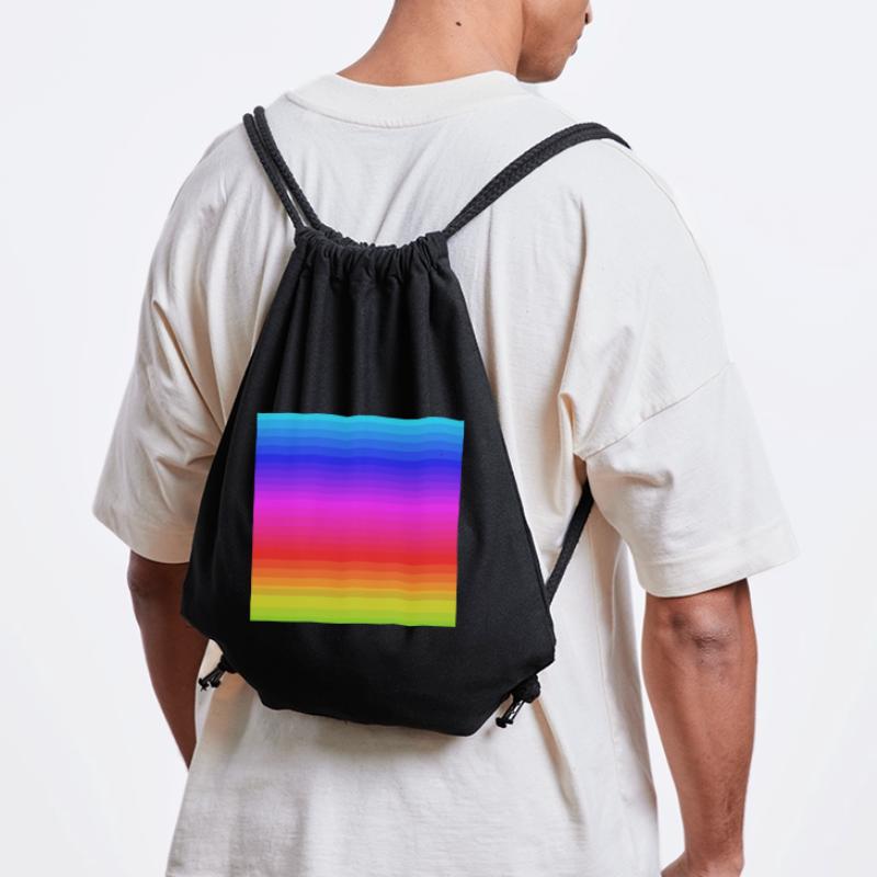Fond de rayures arc-en-ciel Sac à cordon recyclé Stanley/Stella