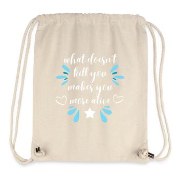what doesn't kill you - with blue - Stanley/Stella Recycled Gym Bag - natural - Front