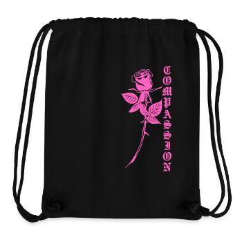 Compassion Rose in Pink - Stanley/Stella recycelter Gym Bag - Schwarz - Vorne