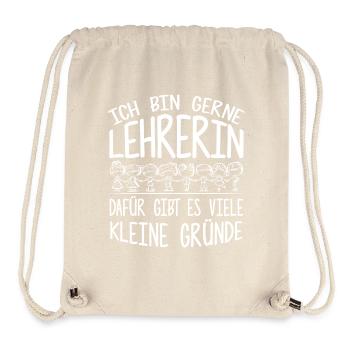 Kleine Gründe - Lehrerin - Stanley/Stella recycelter Gym Bag - Naturweiß - Vorne