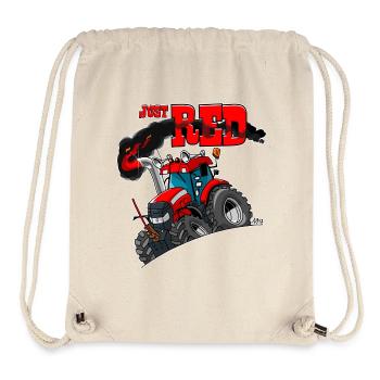 nur RED weißer Rand - Stanley/Stella recycelter Gym Bag - Naturweiß - Vorne