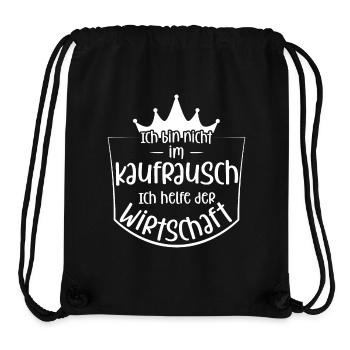 Lustiger Shopping Spruch - Kaufrausch hell - Stanley/Stella recycelter Gym Bag - Schwarz - Vorne