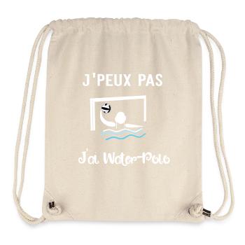 j'peux pas j'ai water polo - Sac à cordon recyclé Stanley/Stella - blanc naturel - Devant