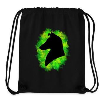 Collie Kurzhaar grün gelb - Stanley/Stella recycelter Gym Bag - Schwarz - Vorne