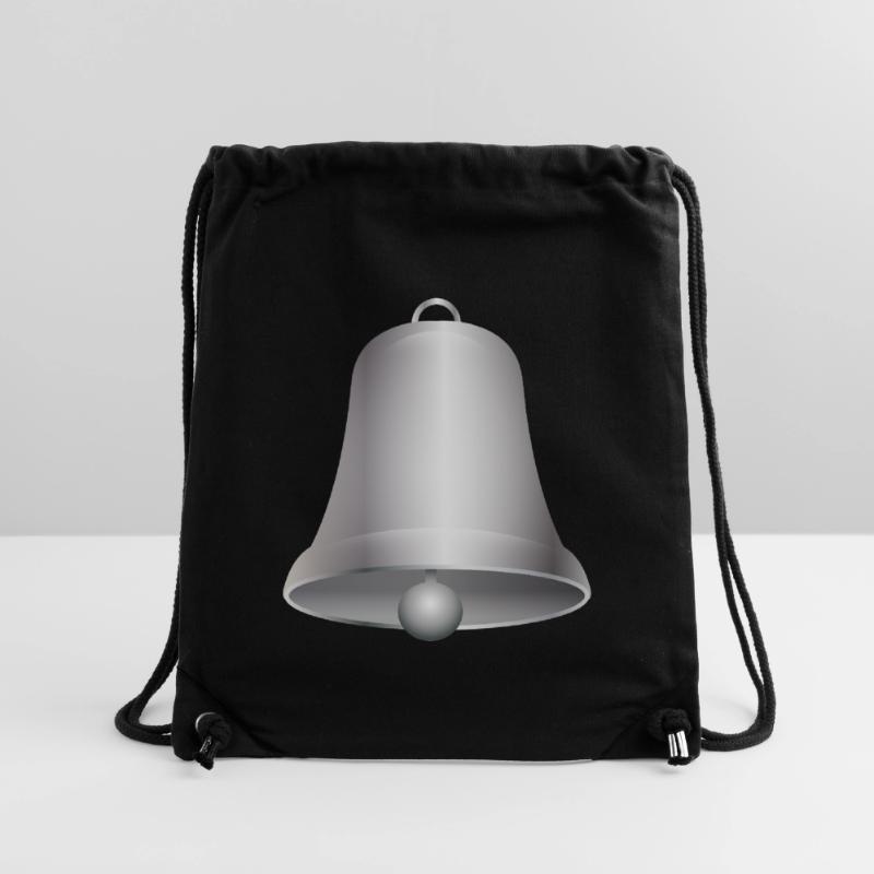 große silberfarbene Kirchen Glocke oder Glöckchen Stanley/Stella recycelter Gym Bag