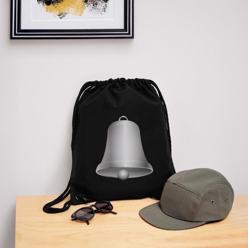 große silberfarbene Kirchen Glocke oder Glöckchen Stanley/Stella recycelter Gym Bag