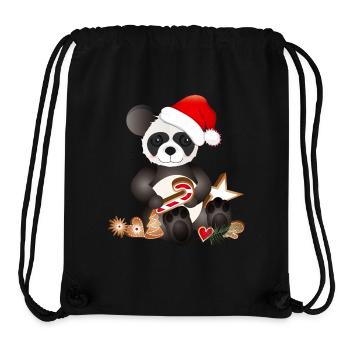 sugar-sweet little panda for Christmas - Stanley/Stella Recycled Gym Bag - black - Front
