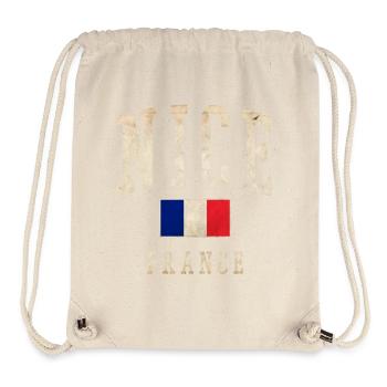 Beau drapeau français - Sac à cordon recyclé Stanley/Stella - blanc naturel - Devant