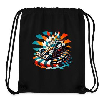 Full Color Racing Car Artwork - Stanley/Stella Recycled Gym Bag - black - Front