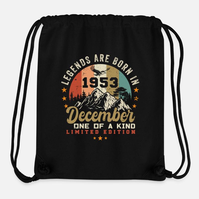 Die Legenden wurden im Dezember 1953 - Retro 1953 - Stanley/Stella recycelter Gym Bag - Schwarz