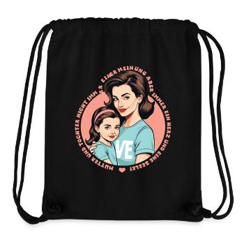 Mutter und Tochter - Stanley/Stella recycelter Gym Bag - Schwarz - Vorne