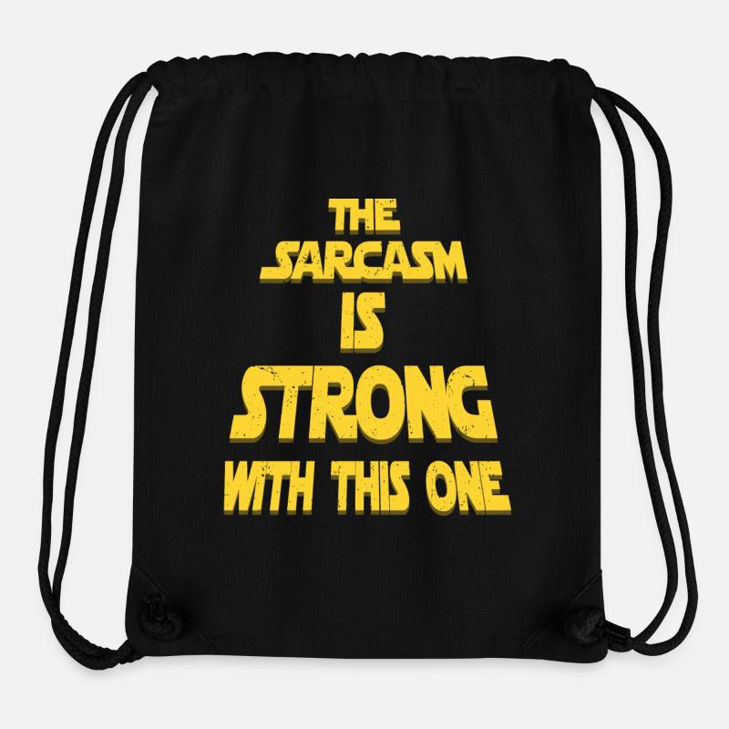 Sarcasme Citation sarcastique - Sac à cordon recyclé Stanley/Stella - noir