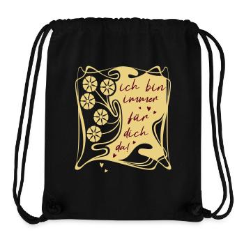 Je suis toujours là pour toi, mon amitié - Sac à cordon recyclé Stanley/Stella - noir - Devant