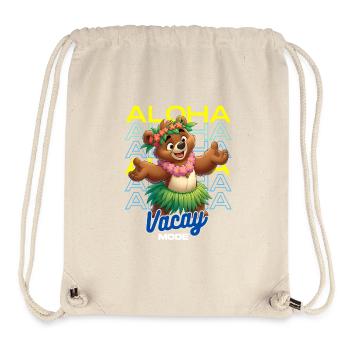 Hawaiian Bear Aloha Mode Vacation - Stanley/Stella Recycled Gym Bag - natural - Front
