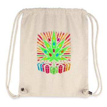Festliche Cannabis-Lichtershow - Stanley/Stella recycelter Gym Bag - Naturweiß - Vorne