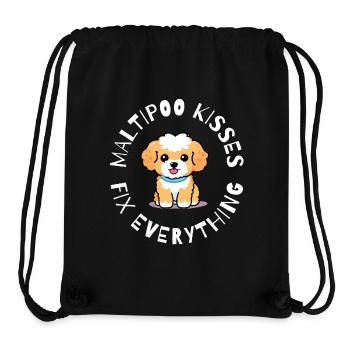 Maltipoo Kisses Design – Entzückender, flauschiger Hund - Stanley/Stella recycelter Gym Bag - Schwarz - Vorne