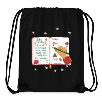Wunschzettel Christkind  - Stanley/Stella recycelter Gym Bag - Schwarz - Vorne