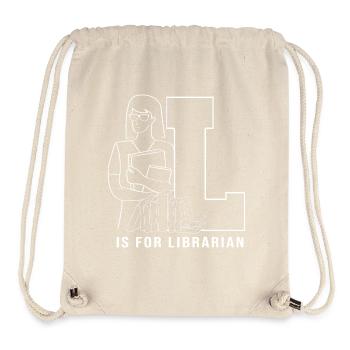 Leseratte Bibliothek Lesen - Stanley/Stella recycelter Gym Bag - Naturweiß - Vorne