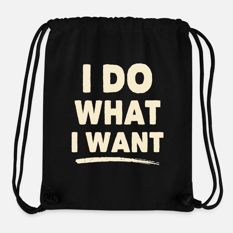 Je Fais ce que je veux – Chemise statement - Sac à cordon recyclé Stanley/Stella - noir