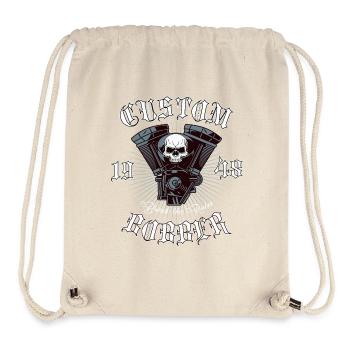 Bobber Chopper Motorrad Design - Stanley/Stella recycelter Gym Bag - Naturweiß - Vorne