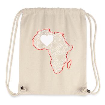 Africa Heart Pattern: Love Continents - Stanley/Stella Recycled Gym Bag - natural - Front