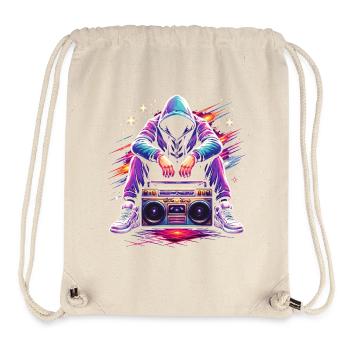 Retro 80er Boombox Illustration - Stanley/Stella recycelter Gym Bag - Naturweiß - Vorne