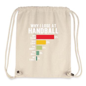 Why I Lose at handball - Stanley/Stella Recycled Gym Bag - natural - Front