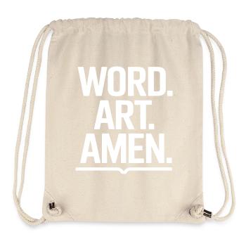 Wortkunst Amen-Typografie - Stanley/Stella recycelter Gym Bag - Naturweiß - Vorne