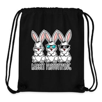 Rabbit Prototyping CAD Bunnies from the 3D Printer - Stanley/Stella Recycled Gym Bag - black - Front