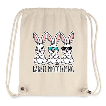 Rabbit Prototyping CAD Hasen aus dem 3D Drucker - Stanley/Stella recycelter Gym Bag - Naturweiß - Vorne