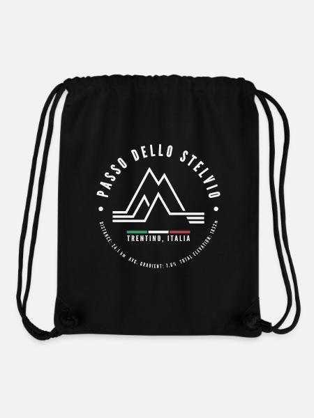 PASSO DELLO STELVIO ITALY MOUNTAIN CLIMB CYCLING - Stanley/Stella Recycled Gym Bag - black