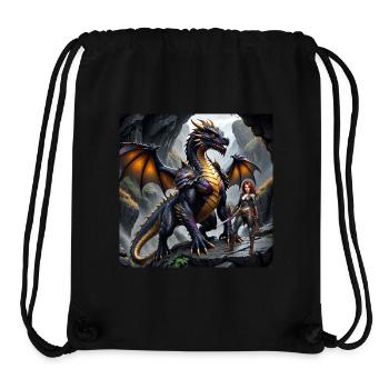Scarlett and her friend the dragon - Stanley/Stella Recycled Gym Bag - black - Front