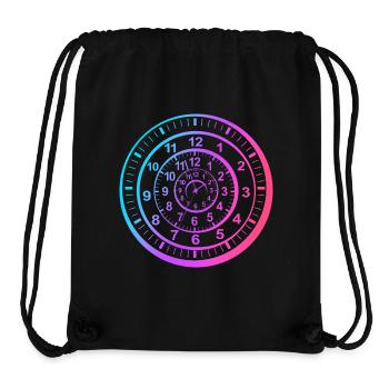 Zeitreise - Stanley/Stella recycelter Gym Bag - Schwarz - Vorne