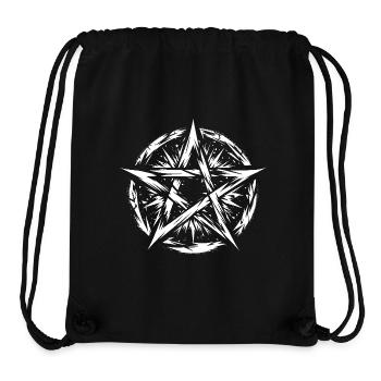 Pentagramme déchiré signe occulte - Sac à cordon recyclé Stanley/Stella - noir - Devant
