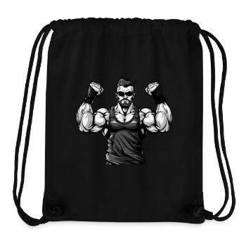 Muscle training - Stanley/Stella Recycled Gym Bag - black - Front