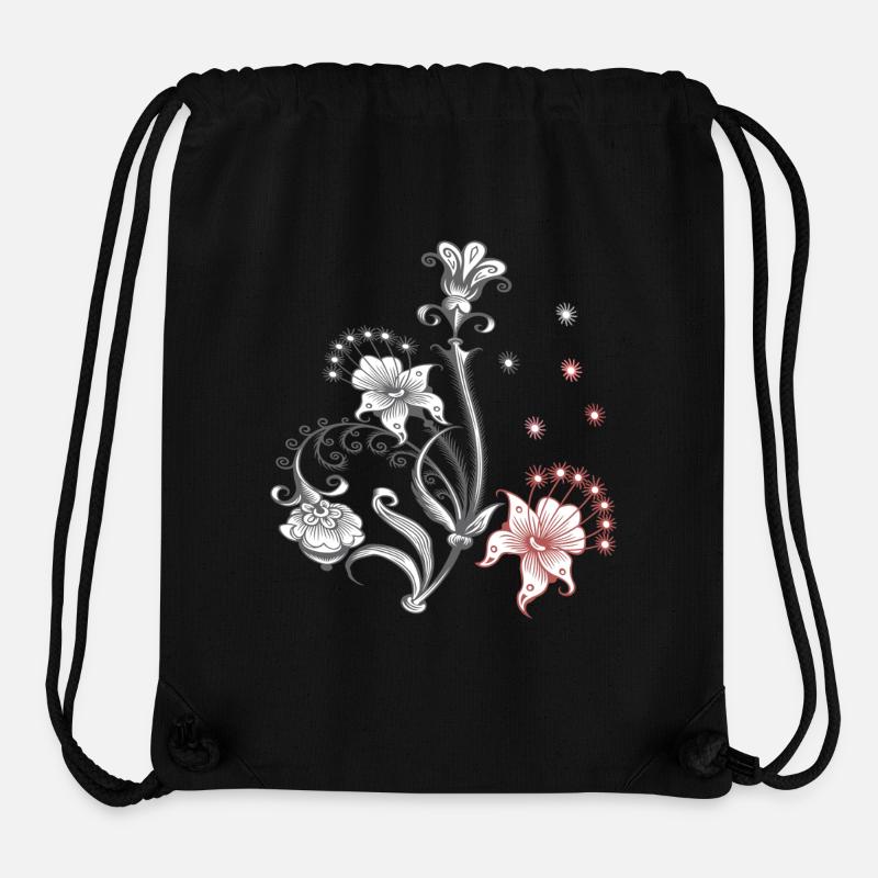 Blumenranke - Stanley/Stella recycelter Gym Bag - Schwarz