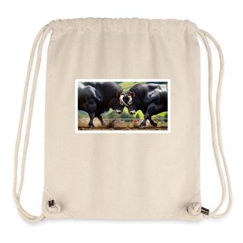 Herens Bulls dominance behaviour - Stanley/Stella Recycled Gym Bag - natural - Front