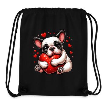 Frenchie Geschenke - Stanley/Stella recycelter Gym Bag - Schwarz - Vorne